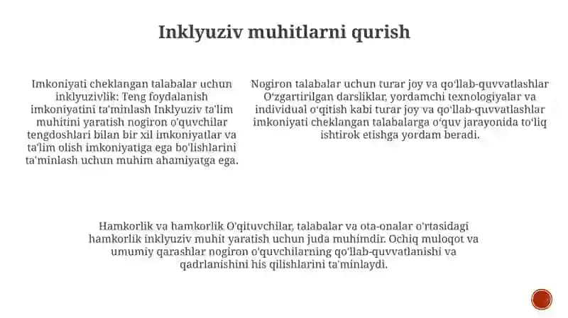 Maktabda Nogironligi Bor O‘Quvchilarga O‘Quv-Tarbiya Olish Uchun Qulay Shart Sharoit Yaratish 4