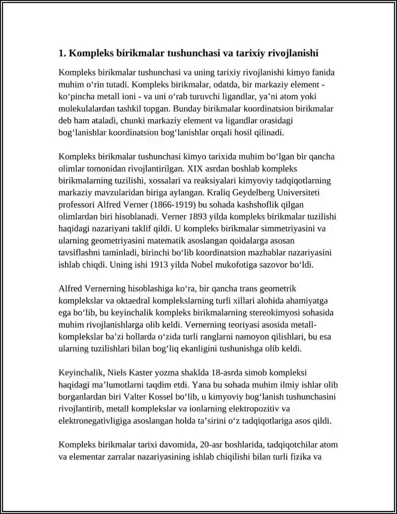 KOMPLEKS BIRIKMALARNI OʻRGANISH TARIXI.ELEMENTAR ZARRACHALAR VA ULARNI KASHF QILINISH TARIXI 4