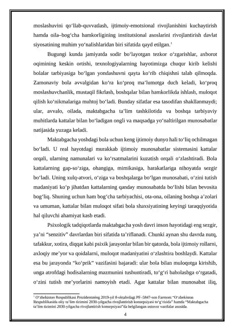 Maktabgacha tarbiya yoshida kattalar bilan munosabat 4