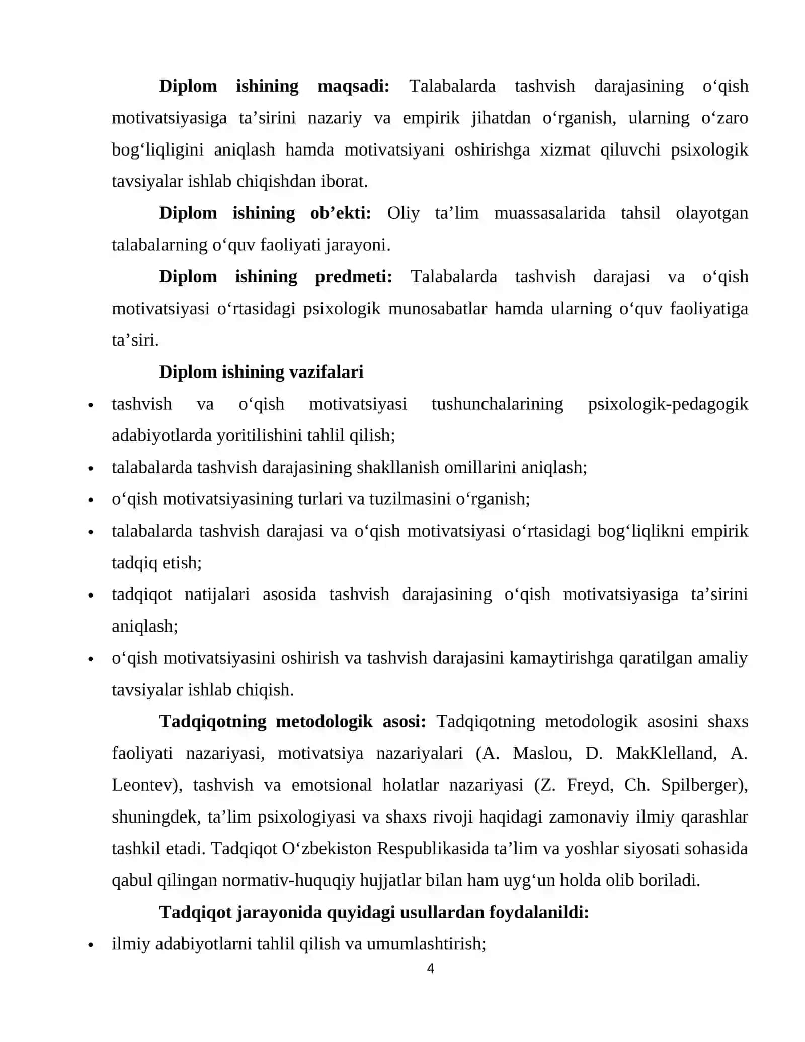Talabalarda tashvish darajasining o‘qish motivatsiyasiga ta’siri 4