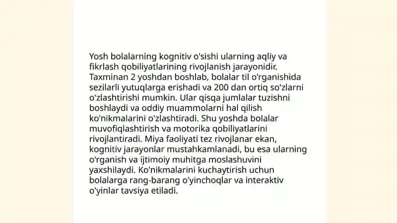Kichik maktab yoshi davrining uziga xos xususiyati 4