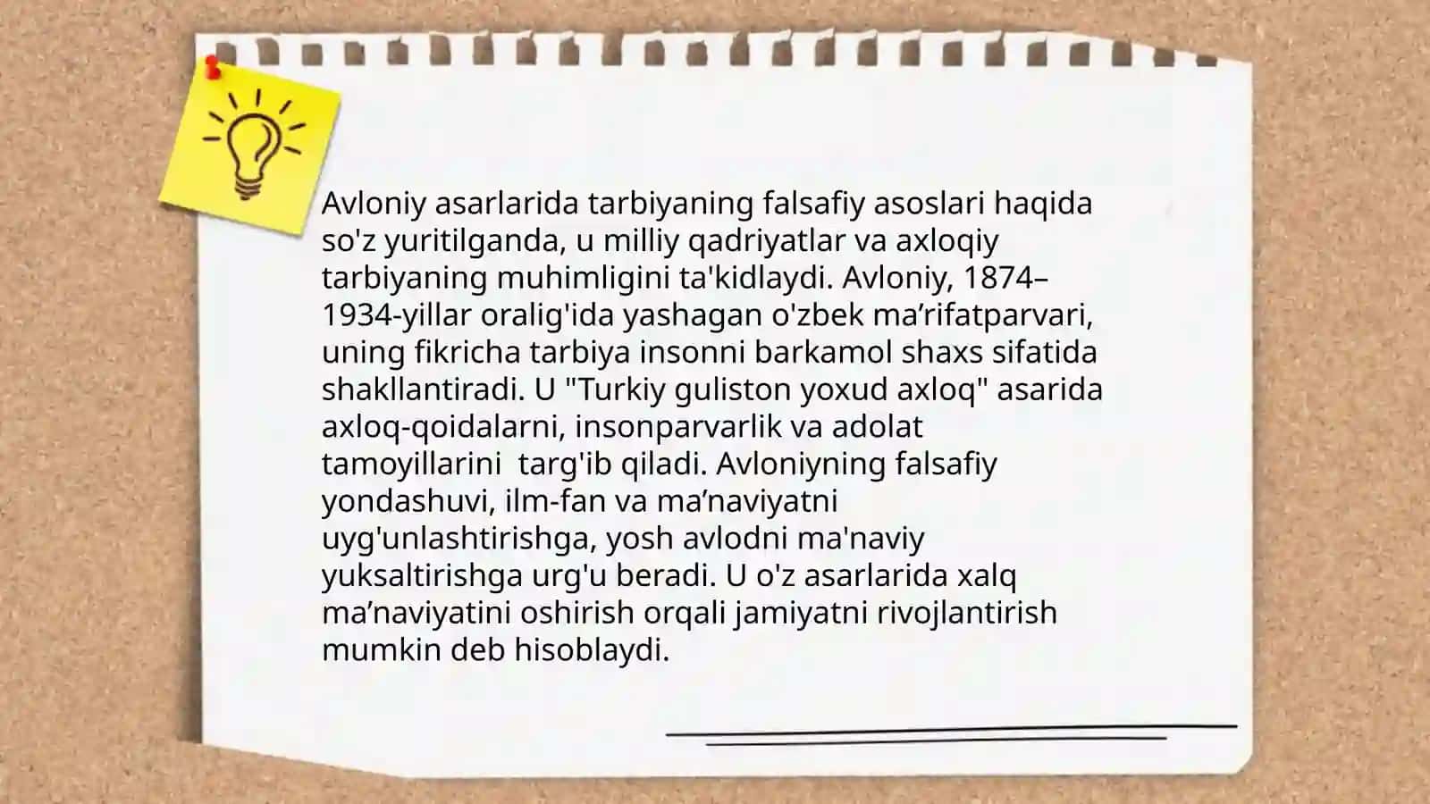 Behbudiy,A.Avloniy,H.H.Niyoziy ijodida ilgari surilgan talim tarbiyaga oid g'oyalar 4