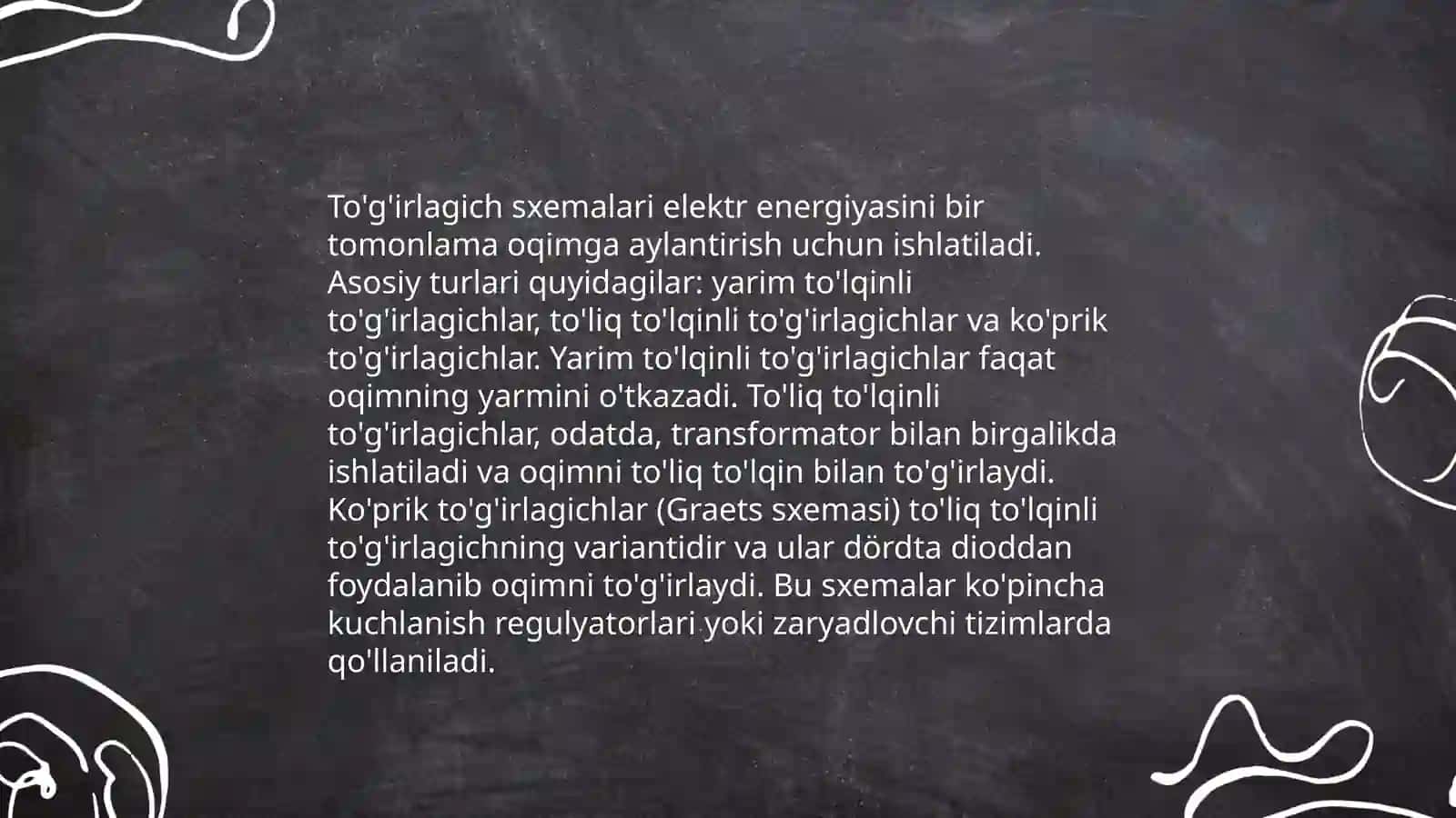 Uch fazali boshqariladigan to'g'irlagich sxemalari 4