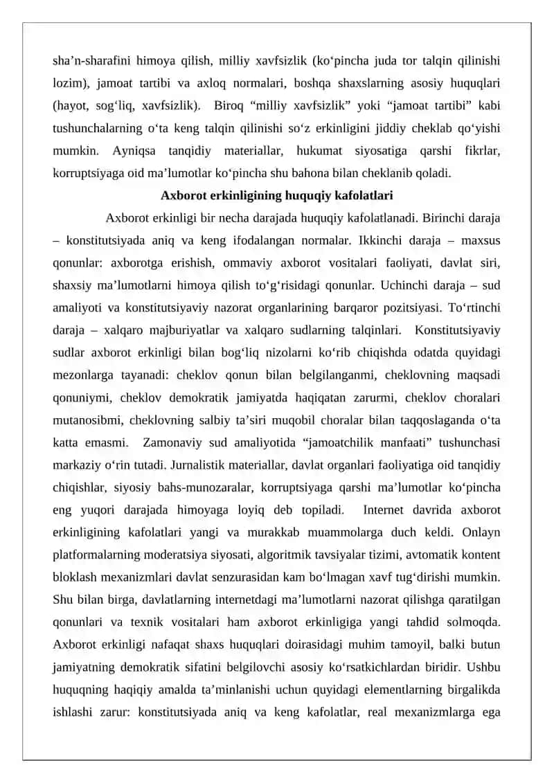Axborot erkinligi 4
