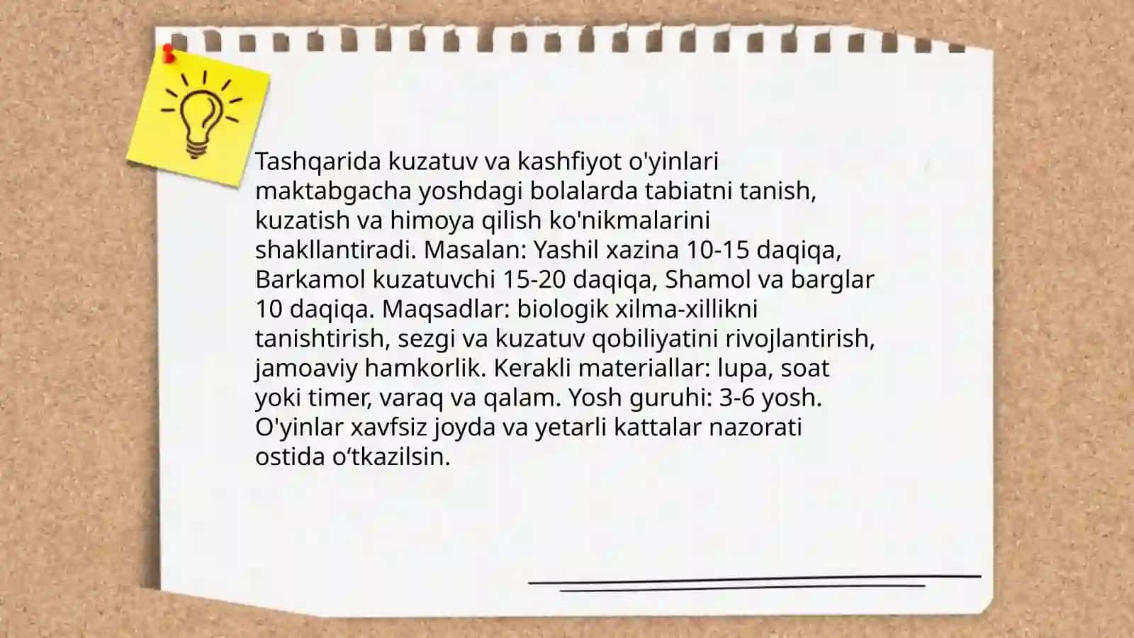 Rol o'ynash o'yinlari (tabiat rollariga oid) 4