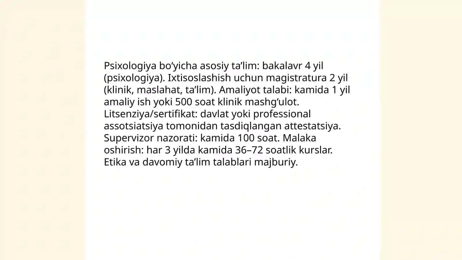 Ekspert psixolog kasbining umumiy ta'rifi 4