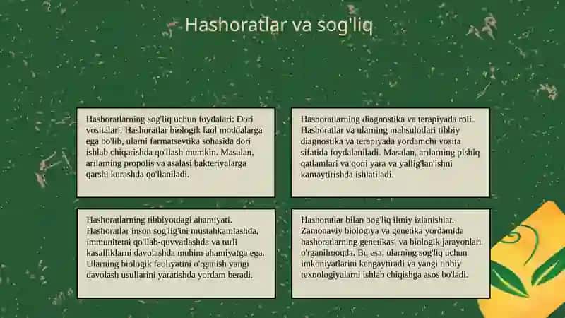 Hashoratlarning Tibbiy Biologiyasi va Genetikasi 4