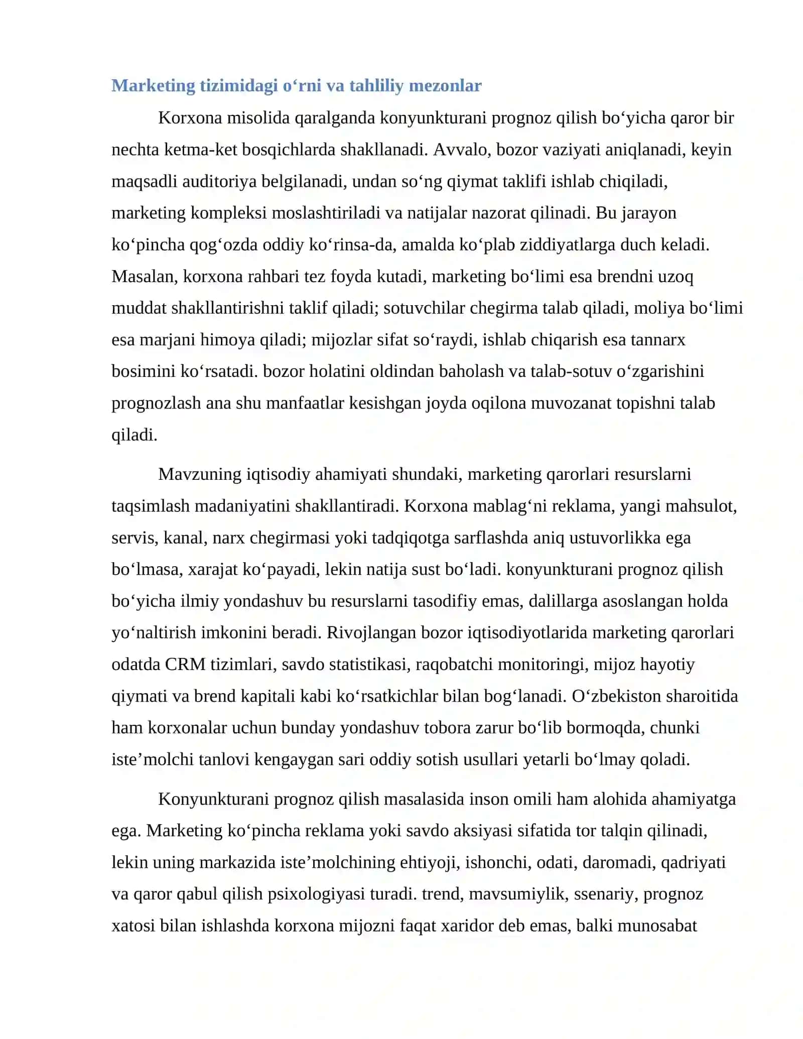 Konyunkturani prognoz qilish 4