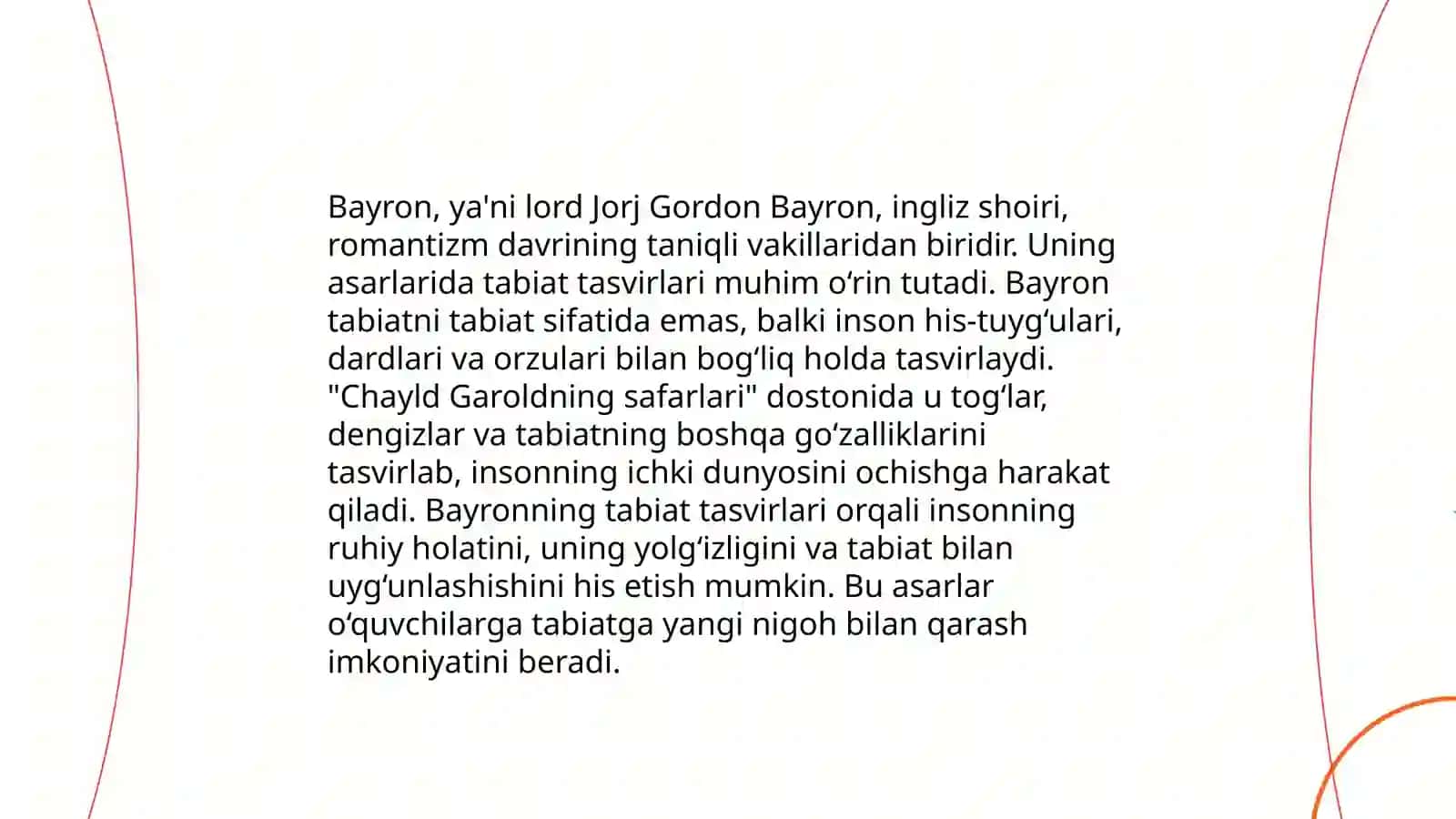 Bayron ijodida romantik obrazlar 4