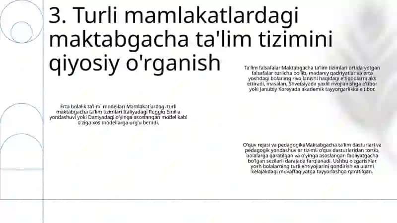 Xorijiy Mamlakatlarda Maktabgacha Ta'Lim Tizimini Òrganish Va Tahlil Qilish 4