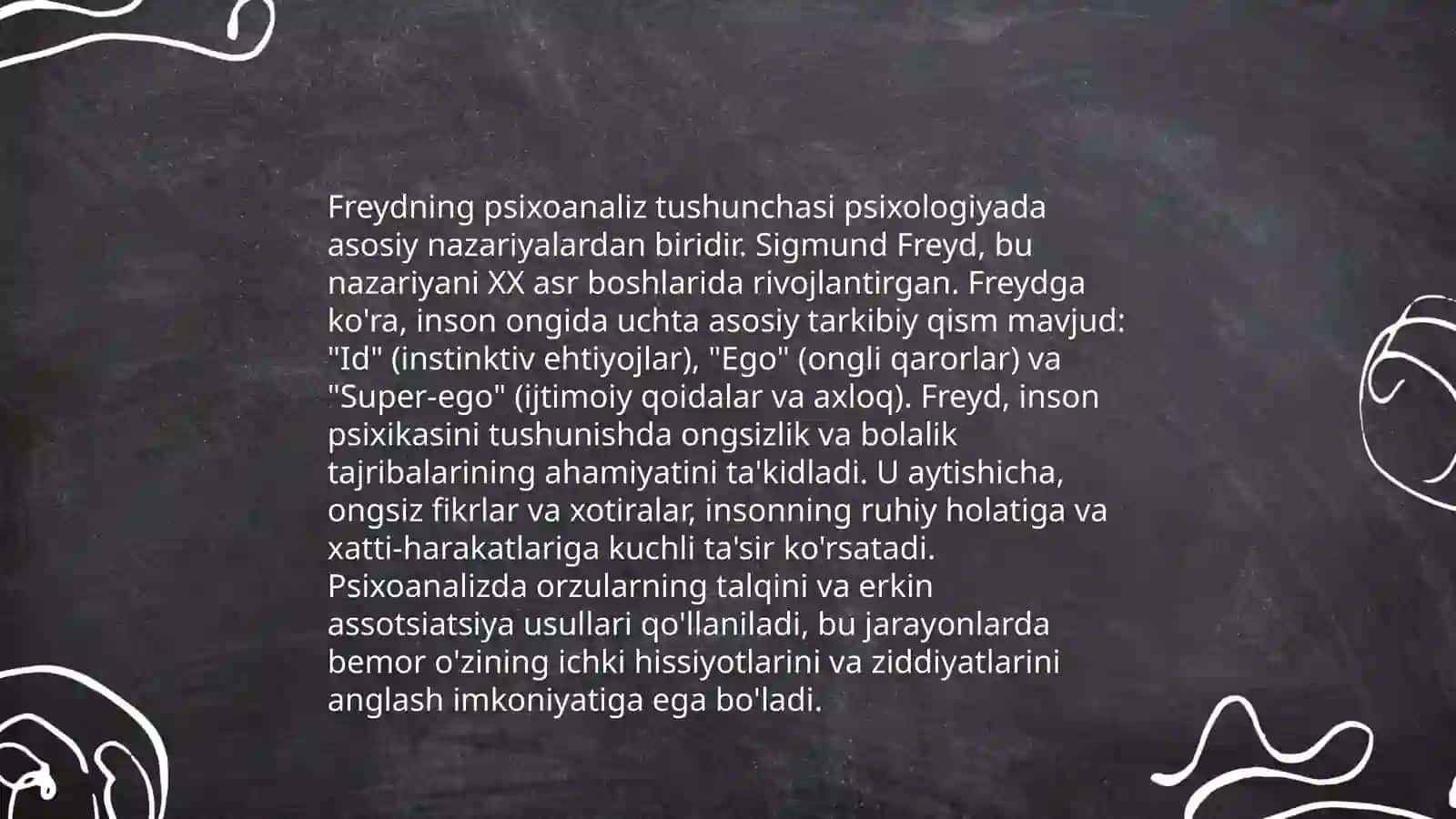 Zigmund Freyd psixoanalitik ta'limoti 4
