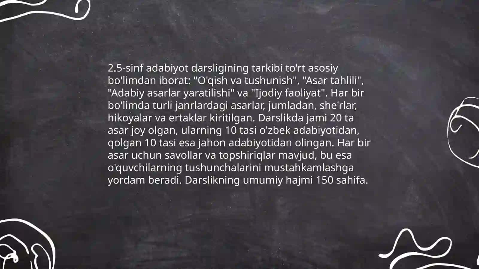 5-sinf adabiyot darsliklarining tuzilishi va mazmuni 4