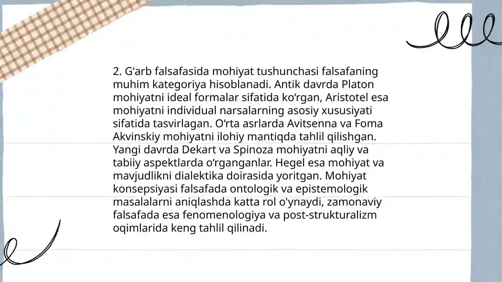 Falsafaning mohiyatiga oid Sharq va Gʻarb mutafakkirlarining taʼriflarini tasniflash 4