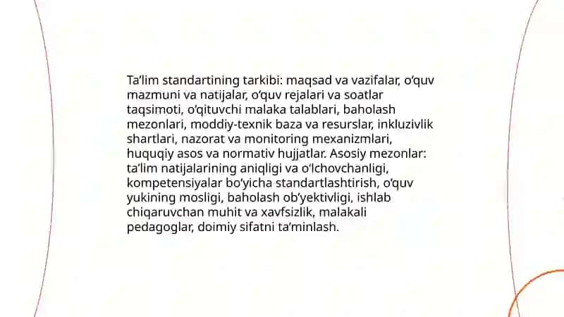 Umumiy o‘rta ta’lim davlat ta’lim standarti: tushunchasi va maqsadi 4