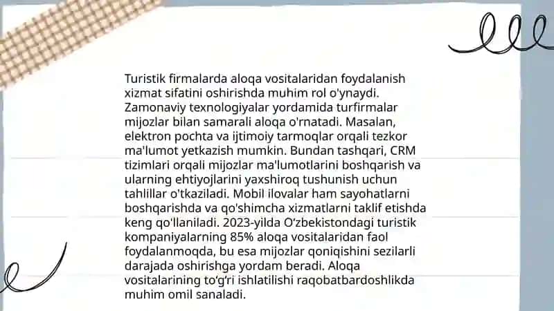 Turizm va axborot kommunikatsiya texnologiyalari 4