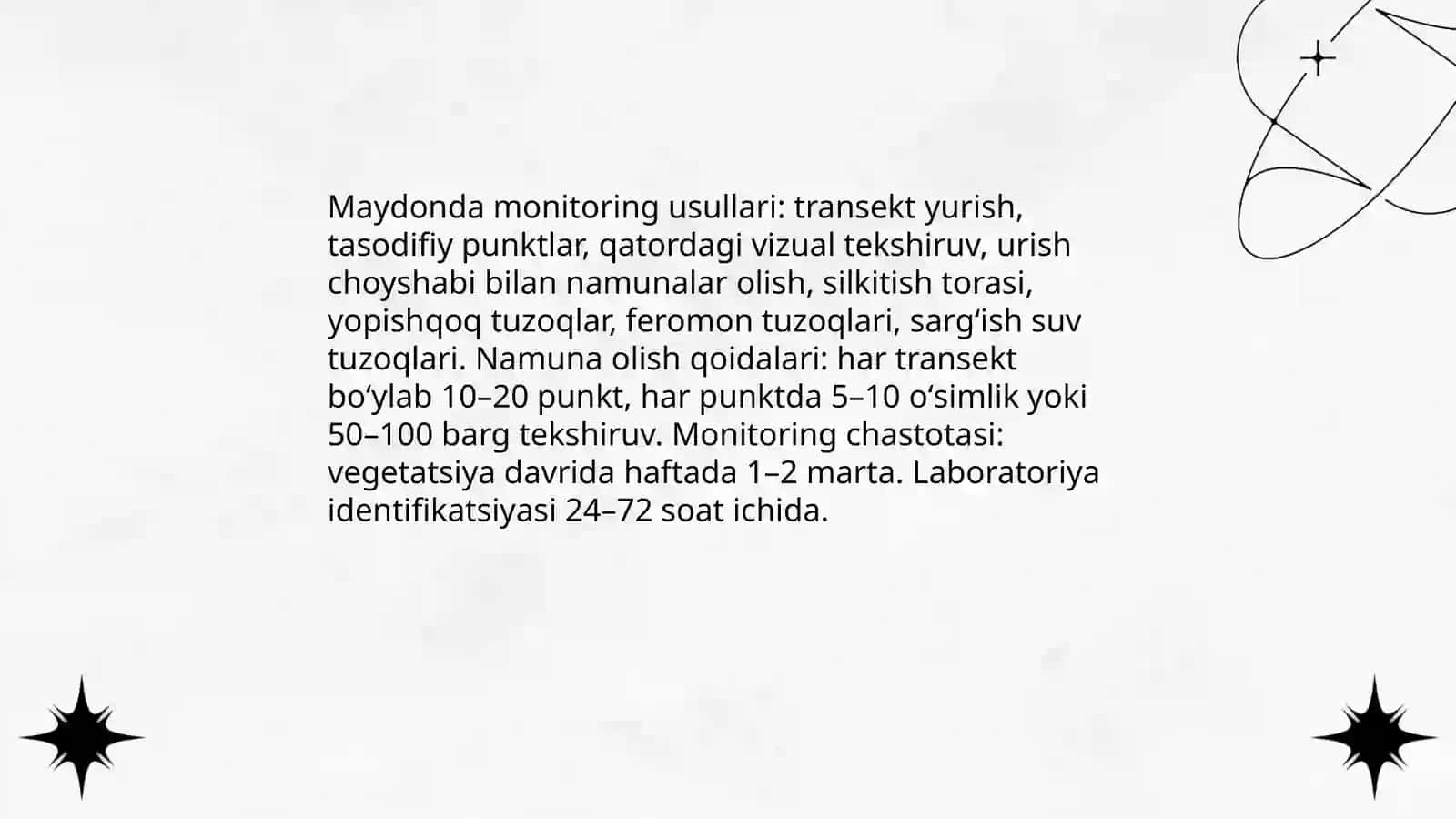 Gʻoʻza dalalarida zararli organizmlarni fitosanitar nazorat qilish 4