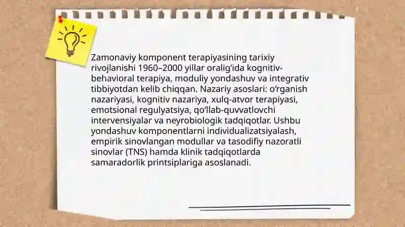 Zamovaniy komponent terapiyasining asosiy tamoyillari 4