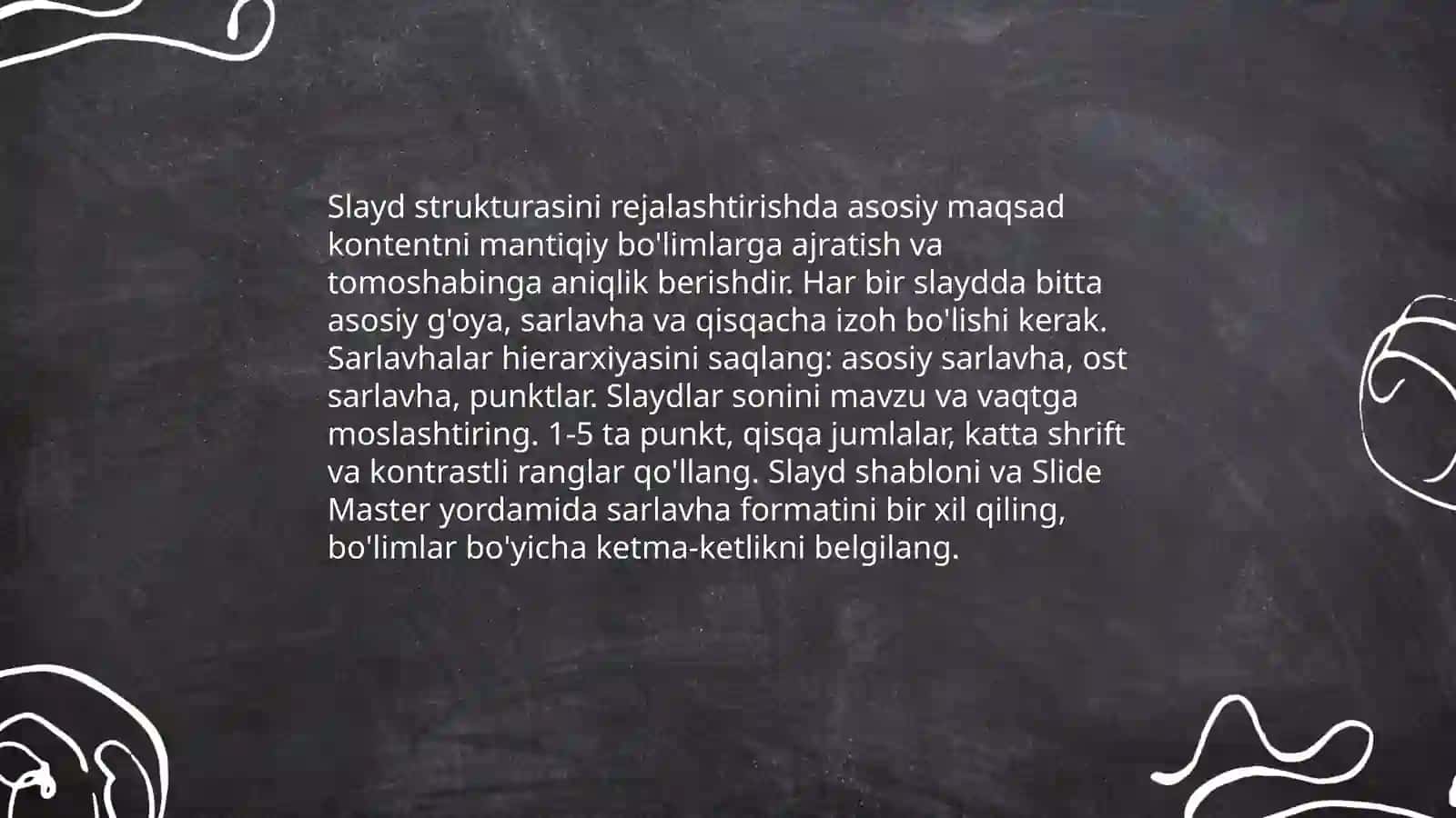 MS Power Point multimediyali taqdimot lar yaratish (mavzular kesimida) 4