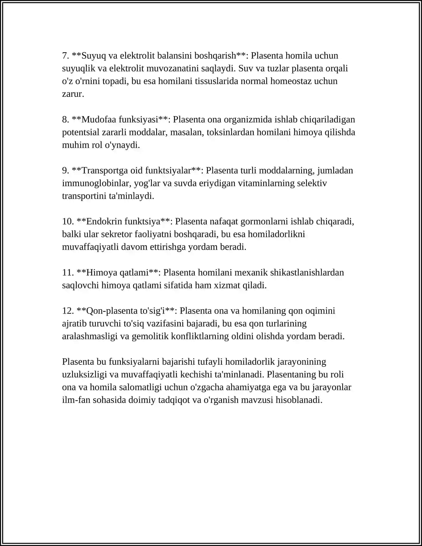 PLACENTA JIGAR YURAK ENDOKRIN XIZMATI 4