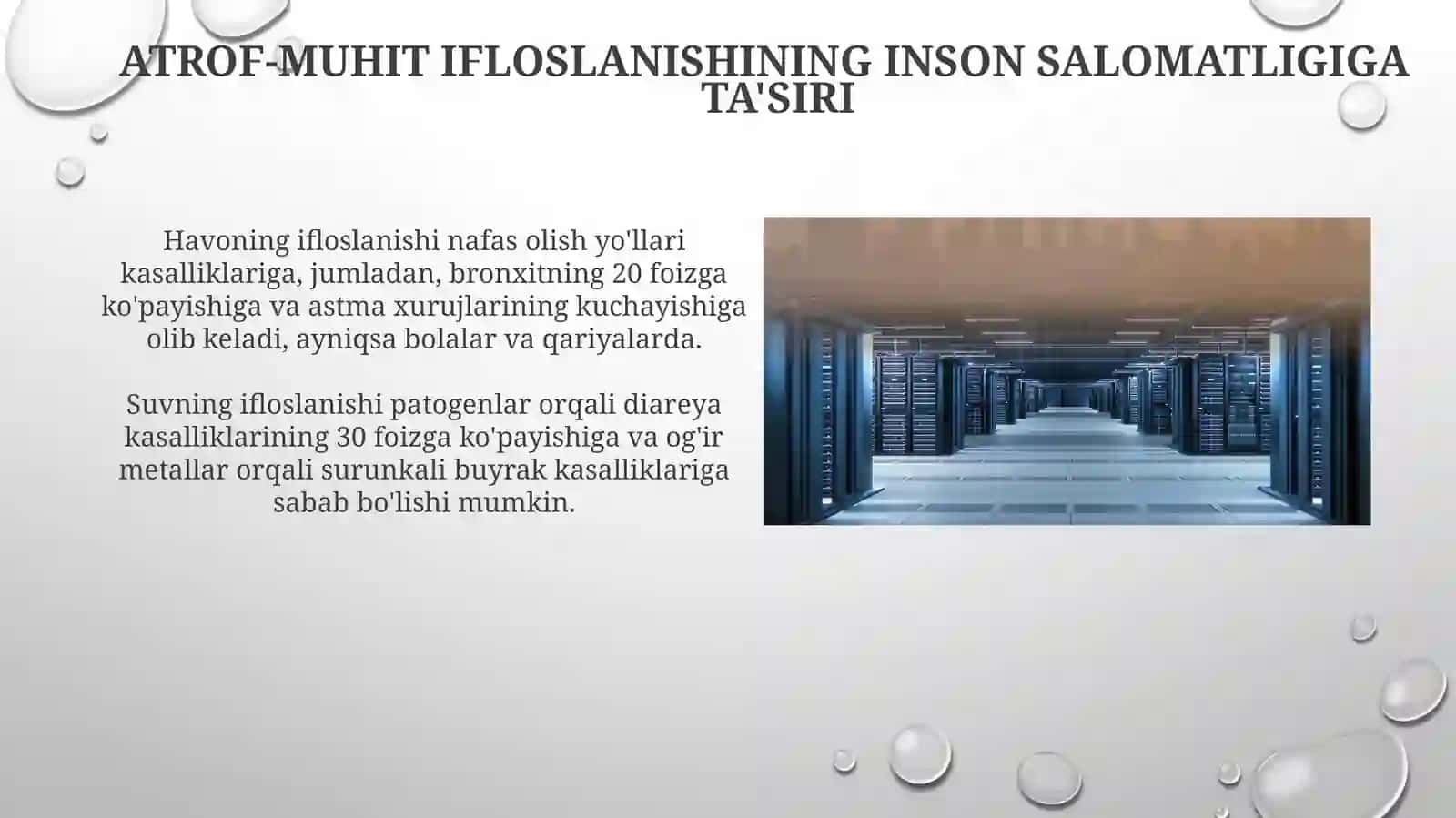 Atrof-muhit ifloslanishi va uning aholi salomatligiga ta'siri 4