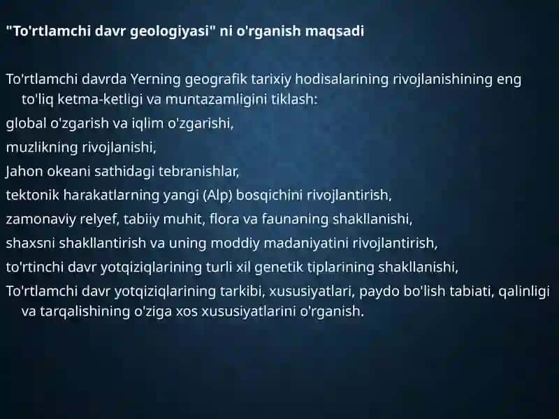 To'rtlamchidavr geologiyasi 4