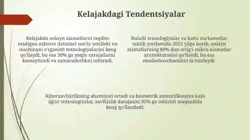 Onlayn Xizmatlarni Taklif Qiluvchi Axborot Tizimlari 4