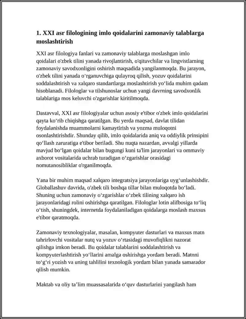 O'zbek Tilining Imlo Qoidalari va Soha Egalarining Savodxonligi 4