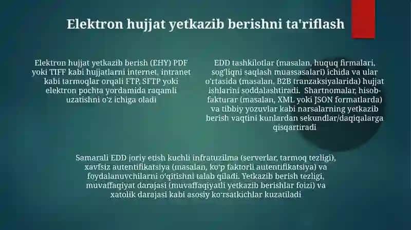 Elektron hujjat yetkazib berish (EHY) tizimi 4