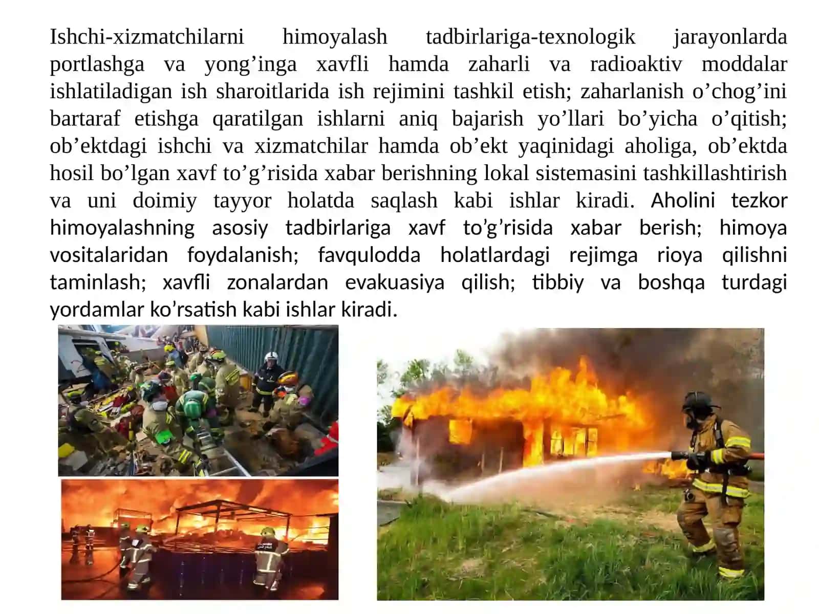 Favqulodda holatlarda aholi havfsizligining ta’minlashining asosiy usul va prinsiplari hamda keltirilgan zarar oqibatlarini tugatish 4