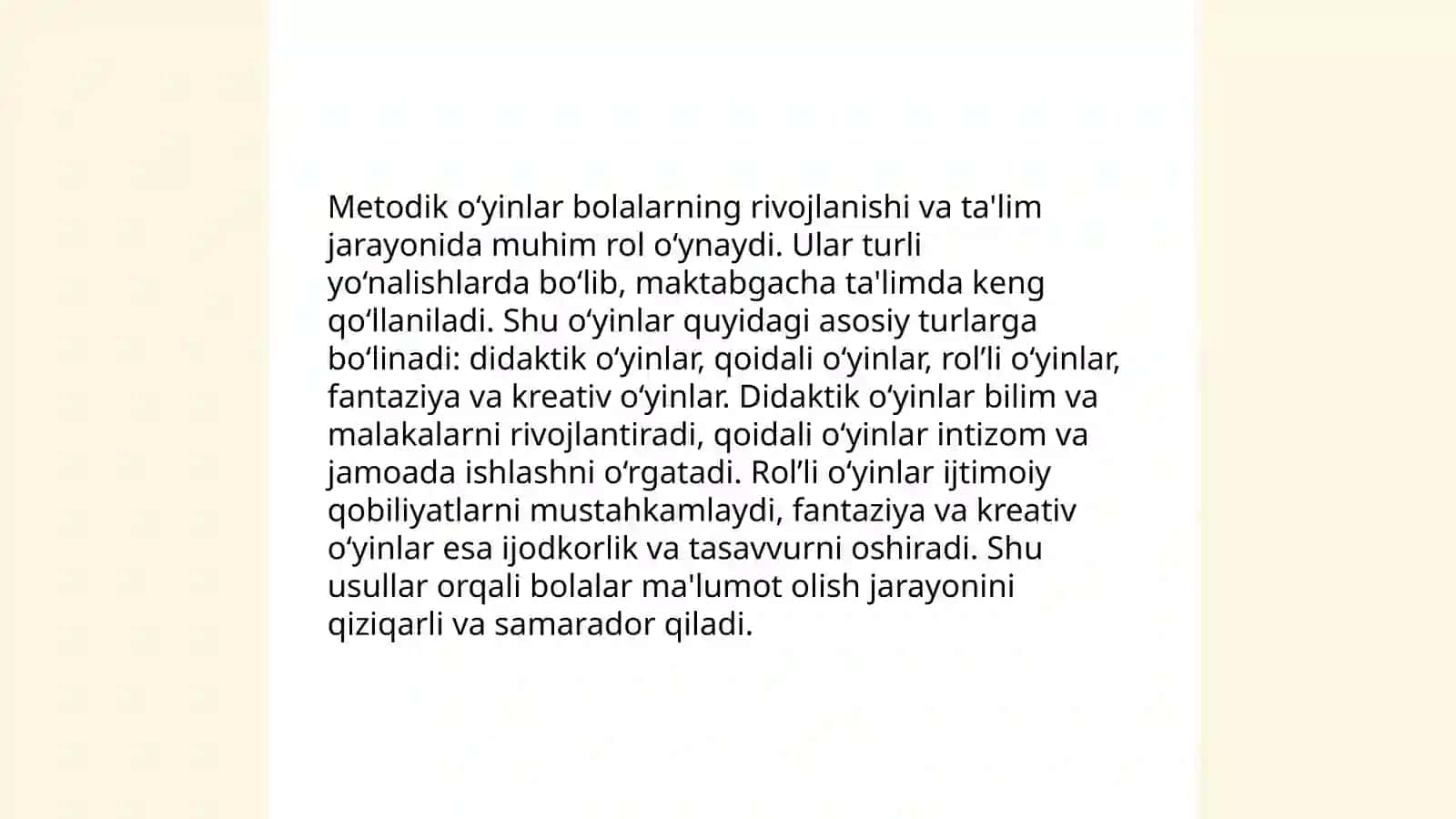 Metodik o'yin 4