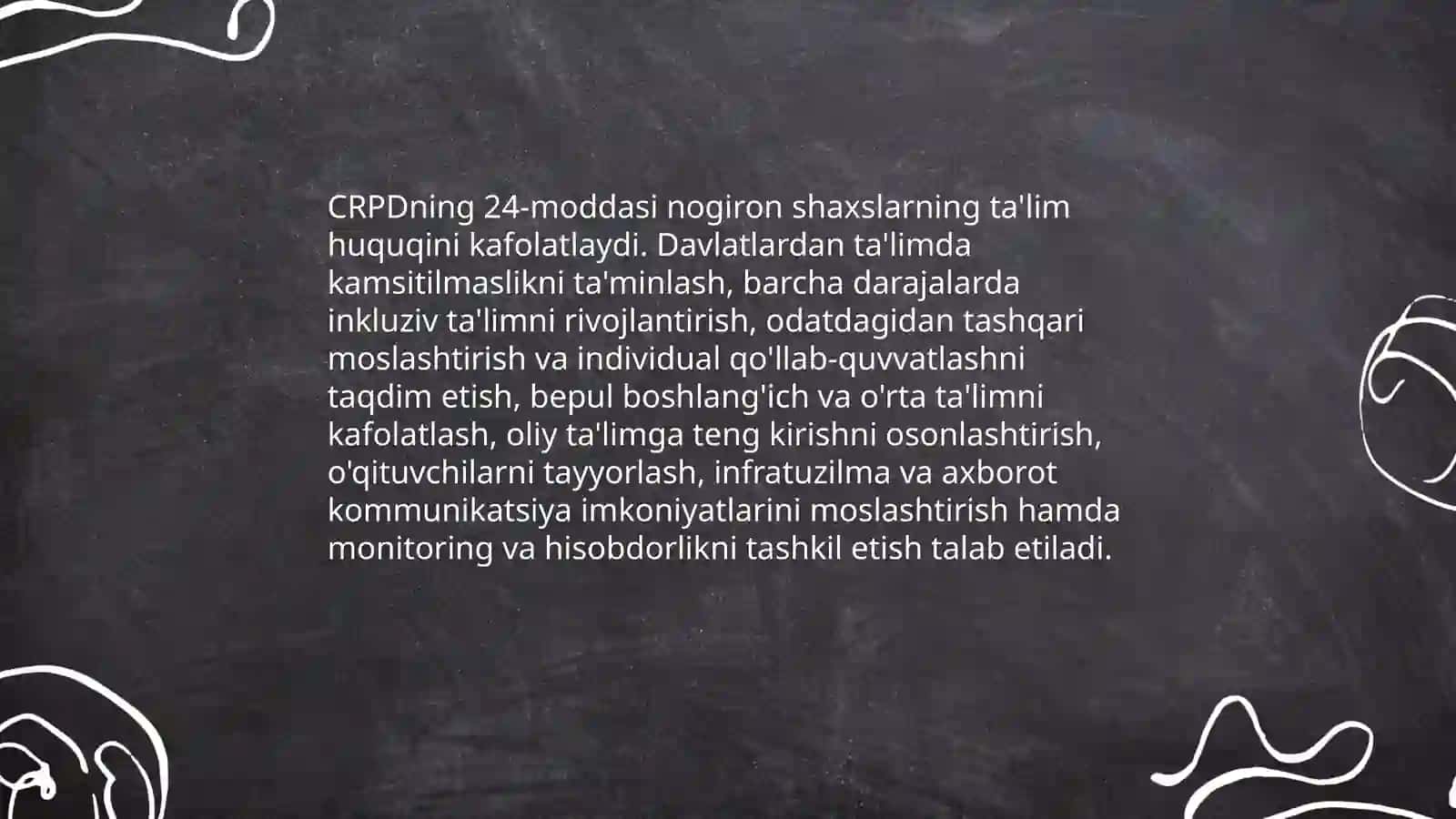 Inklyuzif ta'limning huquqiy asoslari 4