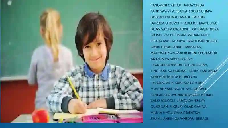 Boshlangʻich matematika o'qish texnologiya tabiiy fanlar 4
