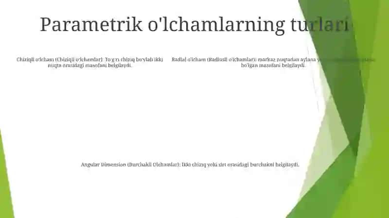 Parametrik Olchamlar Qatori 4