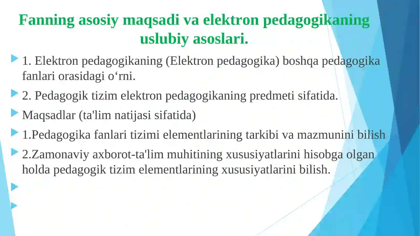 ELEKTRON PEDAGOGIKA ASOSLARI 4