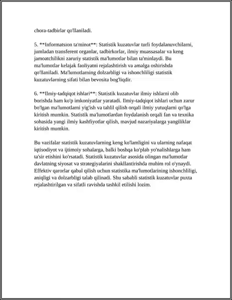 STATISTIK KUZATISHNING TASHKILIY MASALALARI 4
