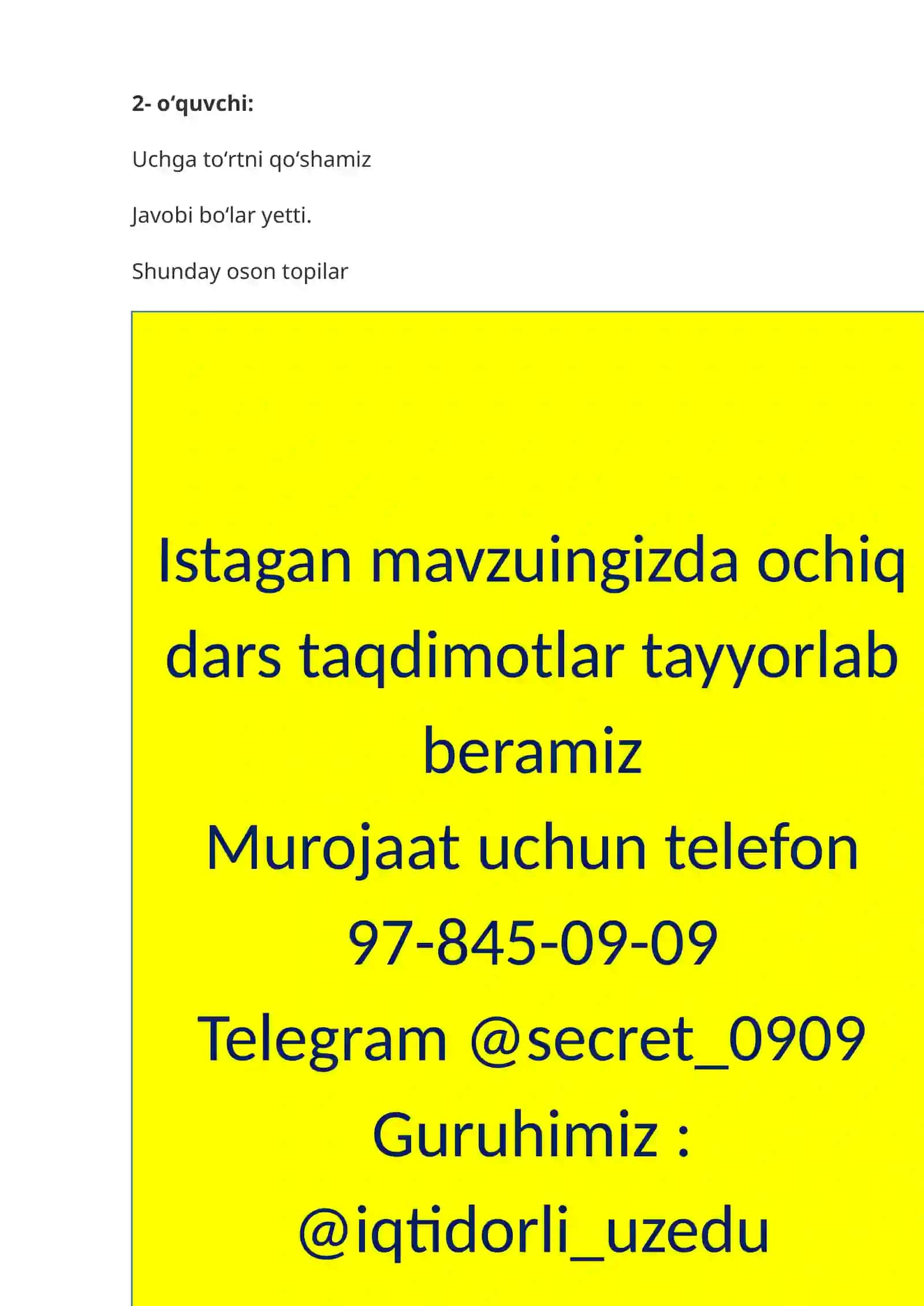 Yuzlikdan o‘tib ko‘paytirish 4