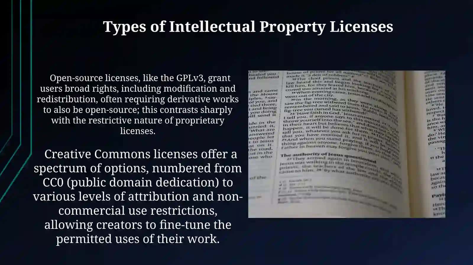 Intellectual Property and Types of Licenses. Copyright Infringement 4
