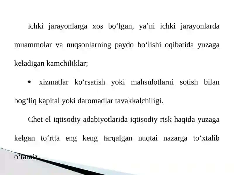 Operatsion risk tushunchasi va bank faoliyati g'oyasi 4