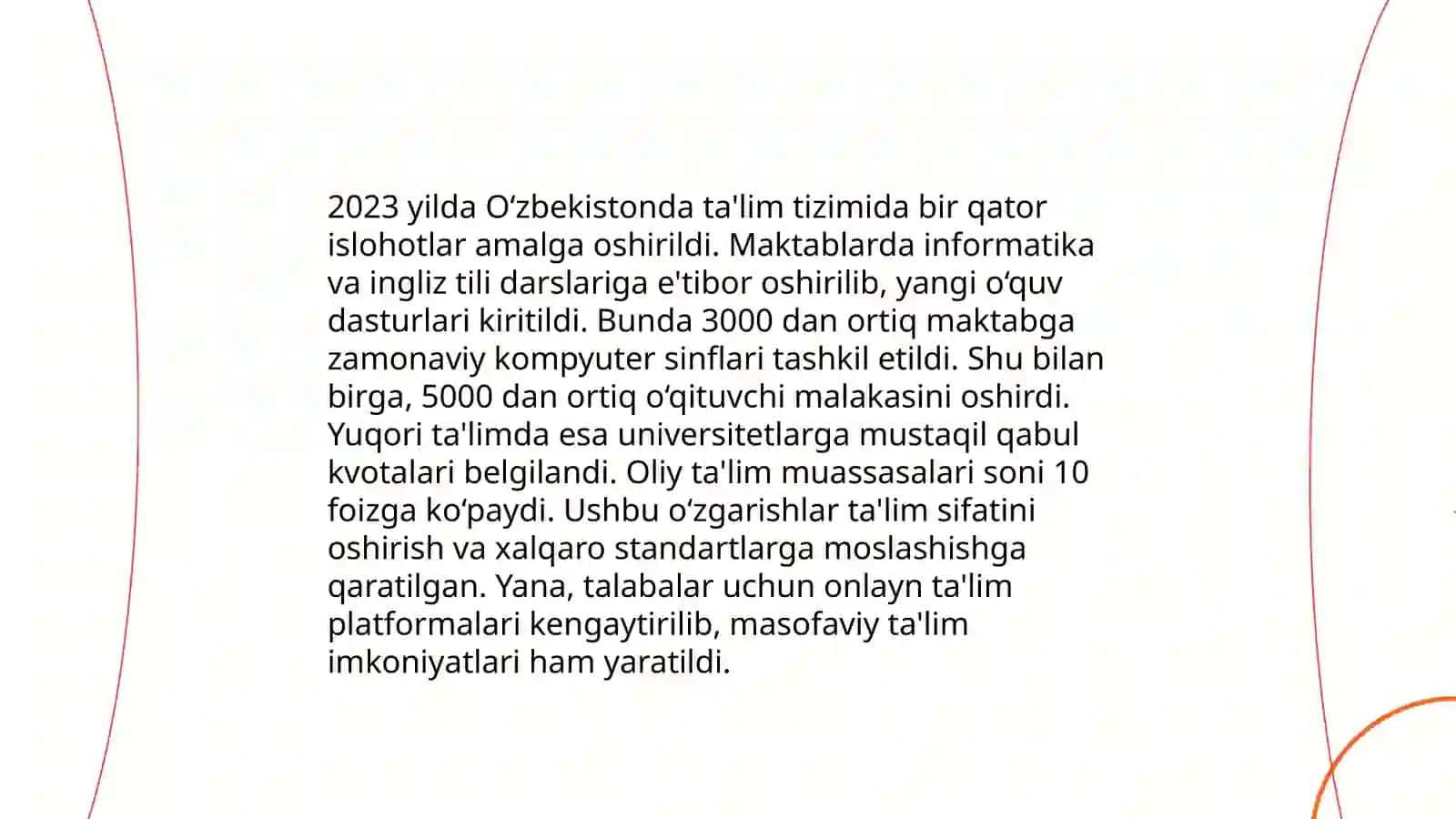 Yangi O'zbekiston - mening tasavvurimda 4