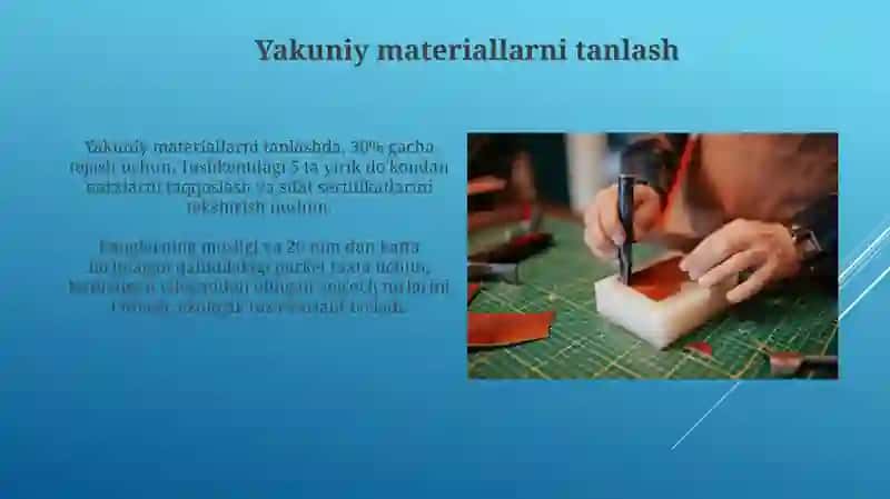 Tolali materiallarini pardozlashga tayyorlash 4