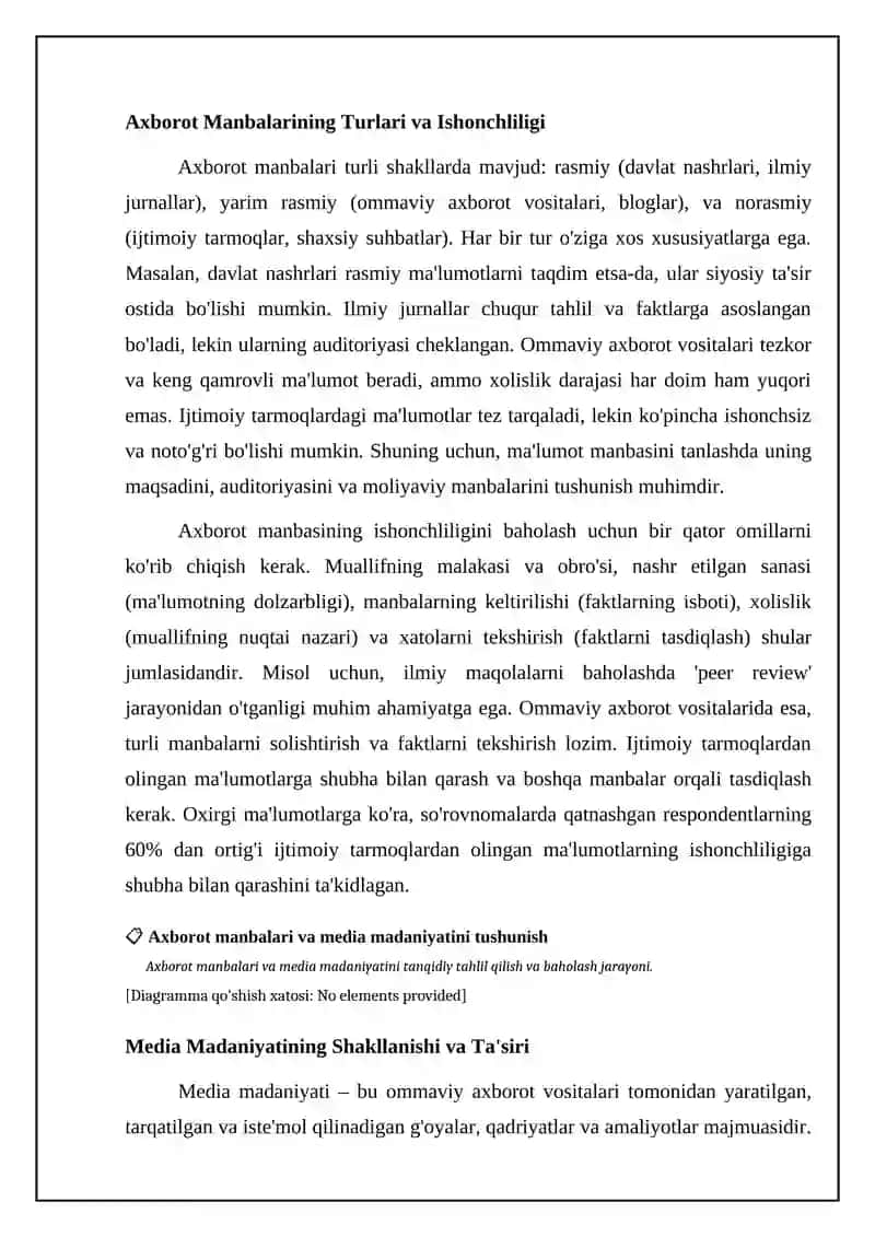 Axborot matnlar bilan ishlash va media madaniyat 4
