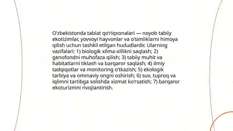O'zbekistonning muhofaza etiladigan tabiiy hududlari 4