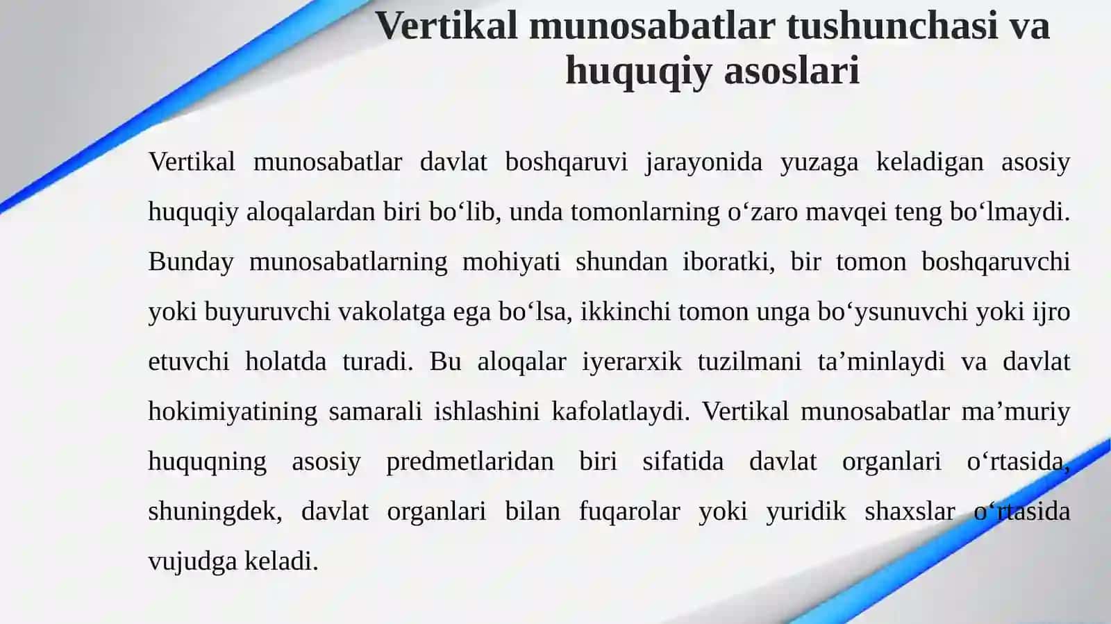 Davlat boshqaruvida vertikal munosabatlarning o‘ziga xos xususiyatlari 4
