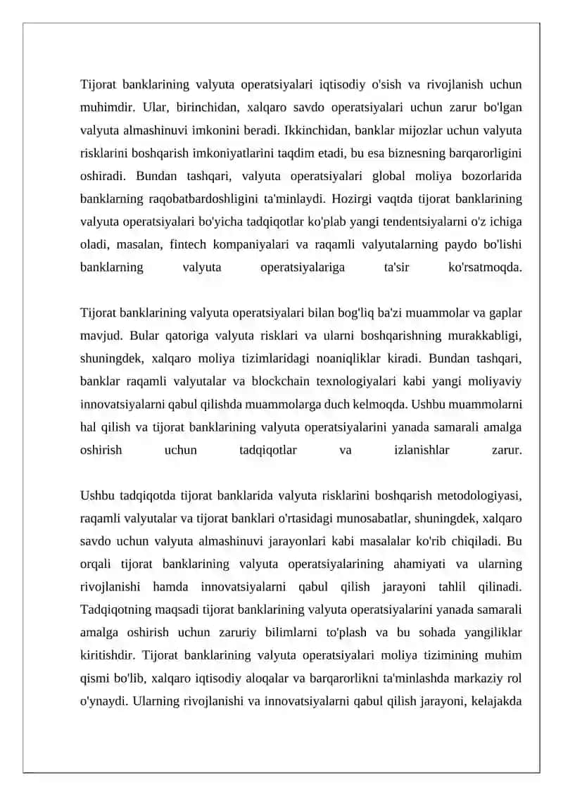 Tijorat banklarining valyuta operatsiyalari 4