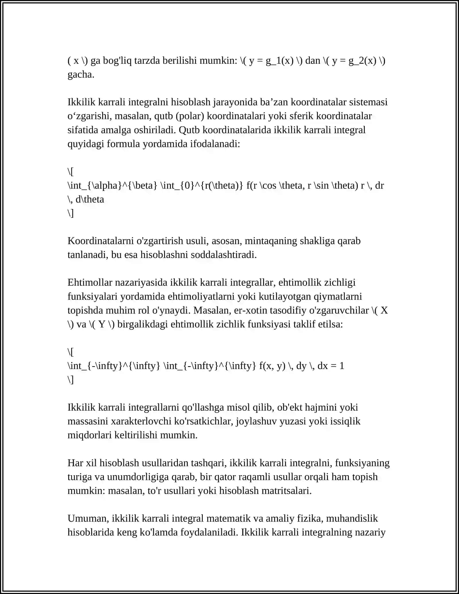 IKKI KARRALI INTEGRAL 4