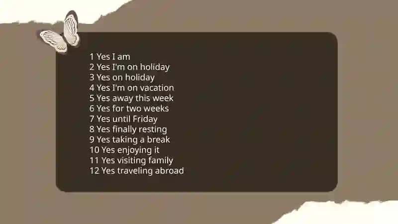 Are you on holiday? 4