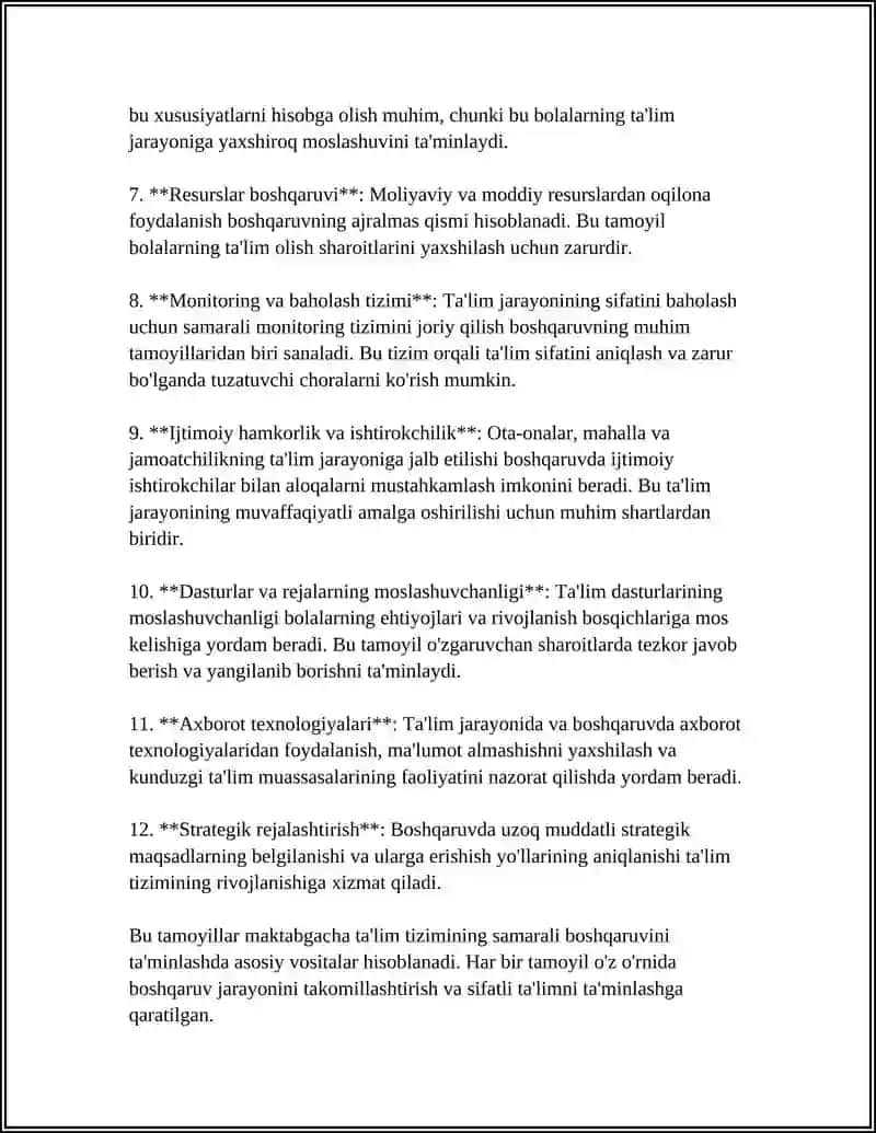 MAKTABGACHA TALIM TIZIMIDA BOSHQARUV FAOLIYATI 4