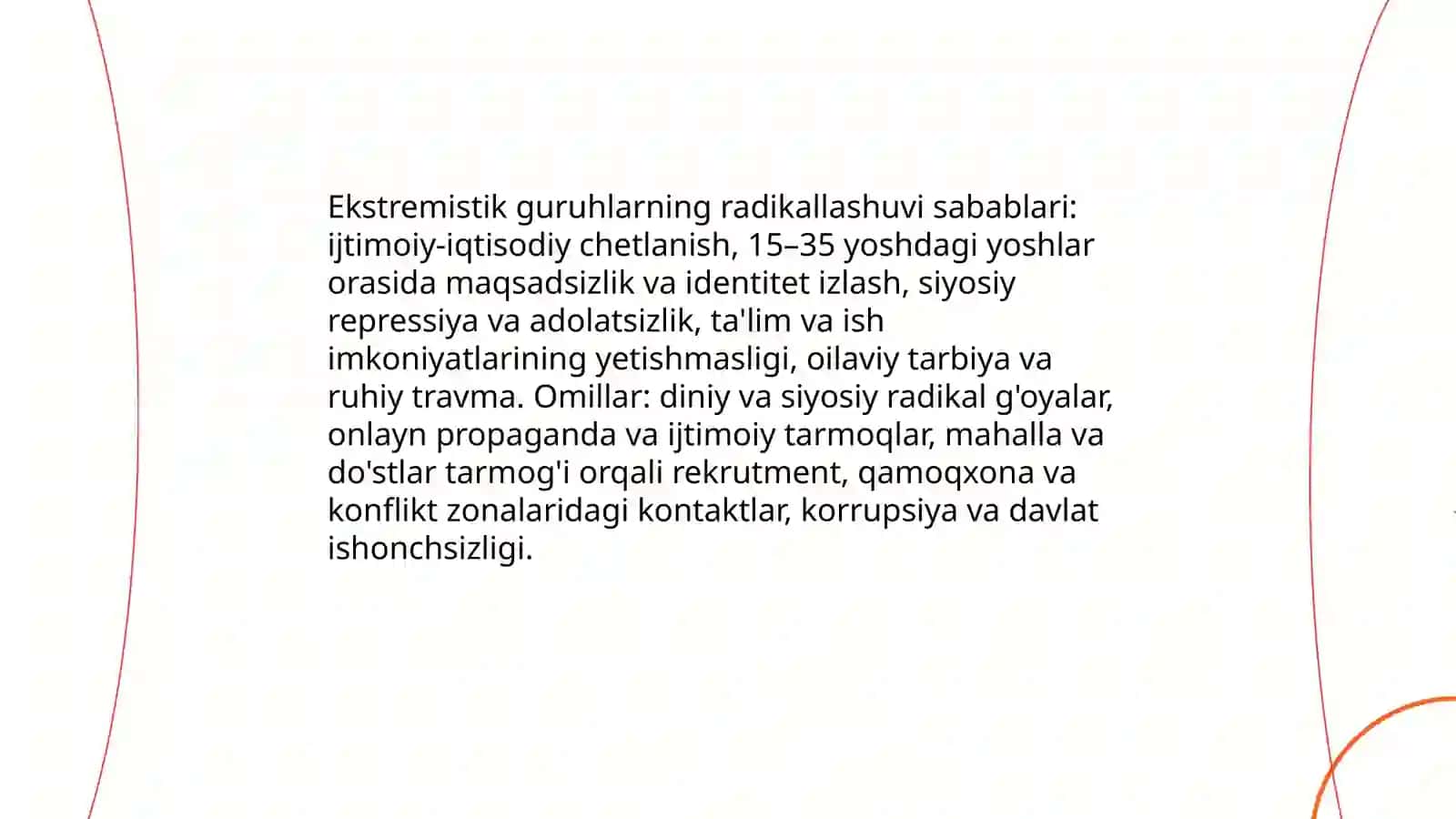 Ekstremizm va Terrorizm jamiyat barqarorligiga tahdid 4