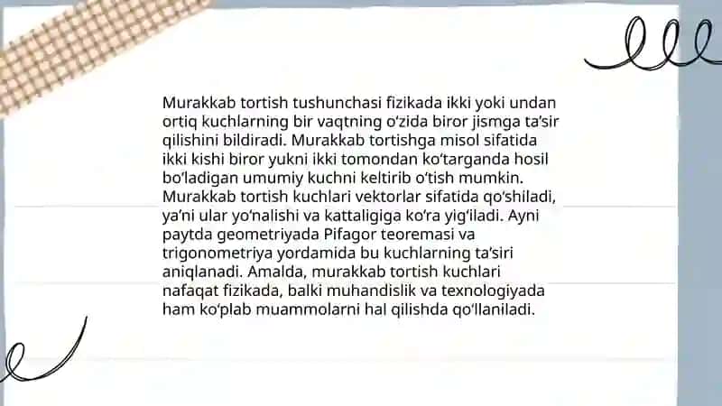 Oddiy va murakkab un tortishning nazariy asoslari 4