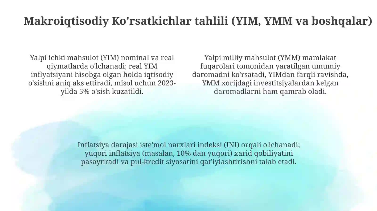 Milliy Iqtisodiyot va uning makroiqtisodiyo‘lchamlari 4